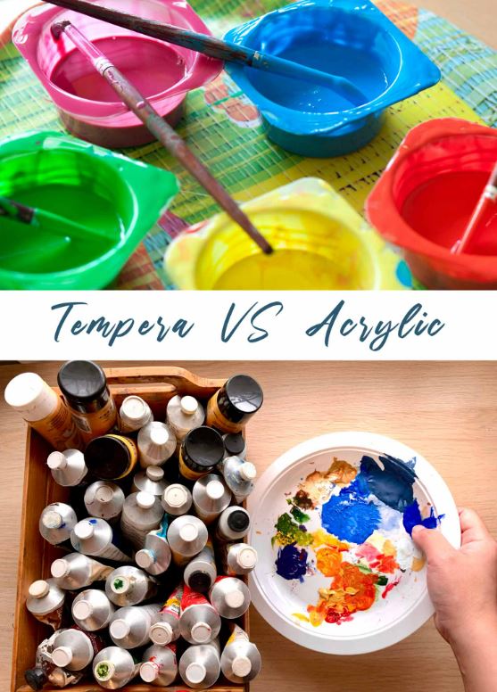 tempera vs acrylic simplified