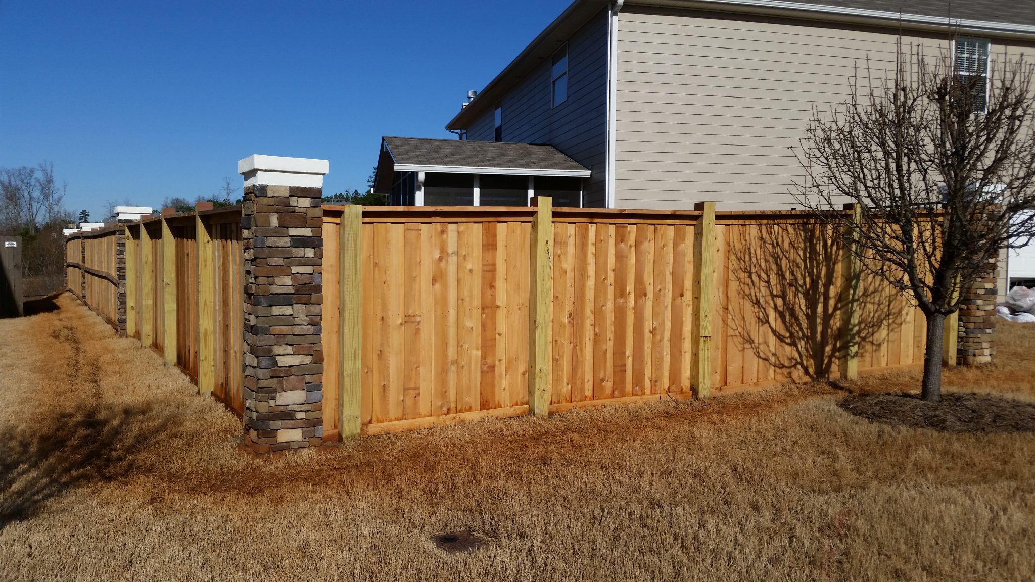 wooden house fence painting
