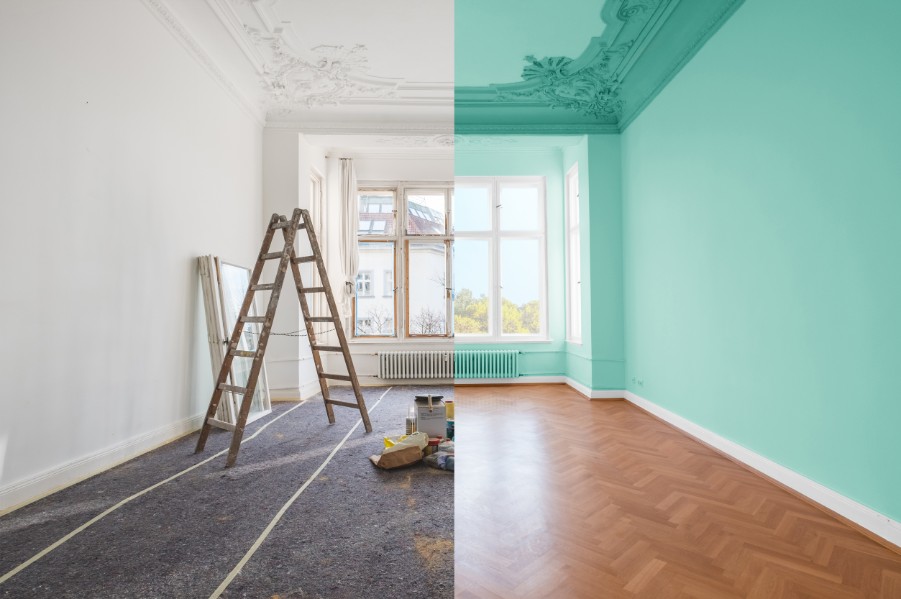 before-after-walls-ceiling paint same color