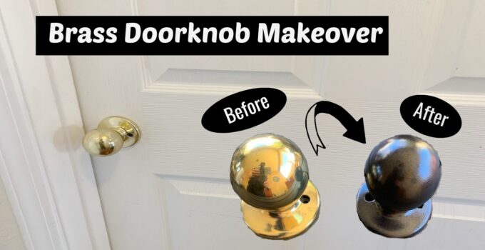 brass doorknob spray painted