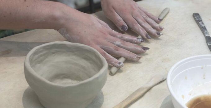 hand building with clay