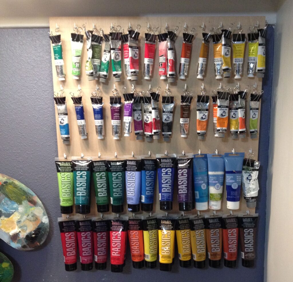 paint storage and organize board
