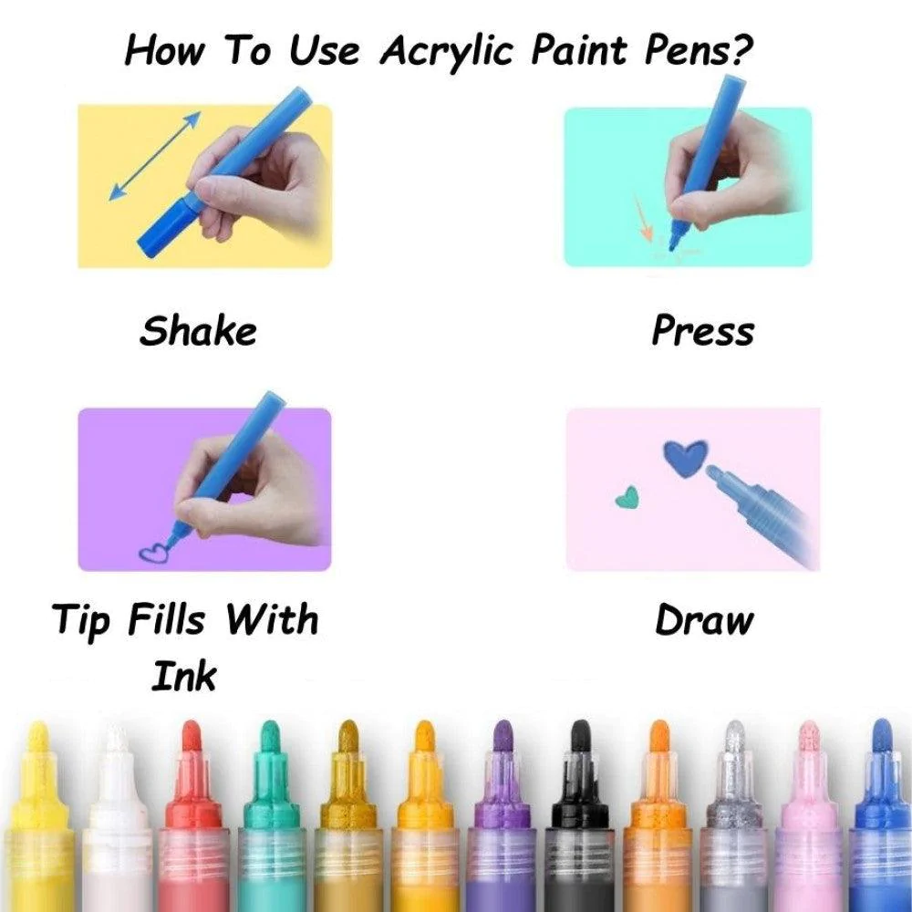 acrylic paint pen usage