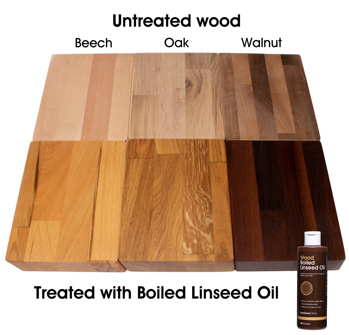Boiled-Linseed-Oil-Finish-application on different types of wood shared-passionthursday.com